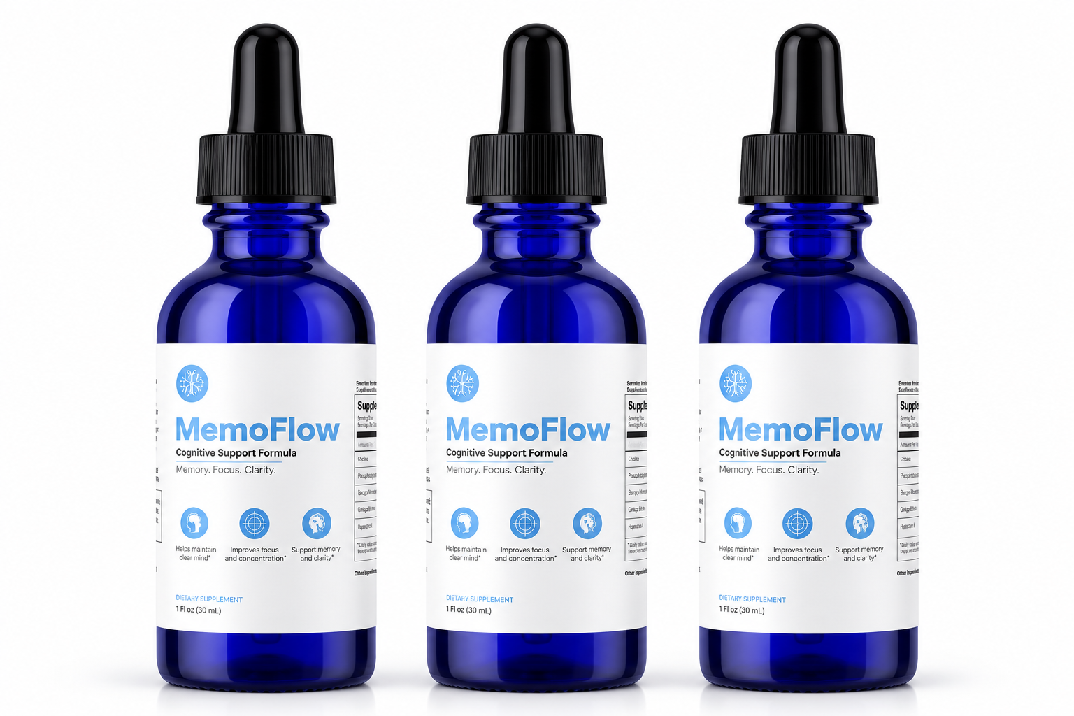 MemoFlow™ Cognitive Support — 3 bottles